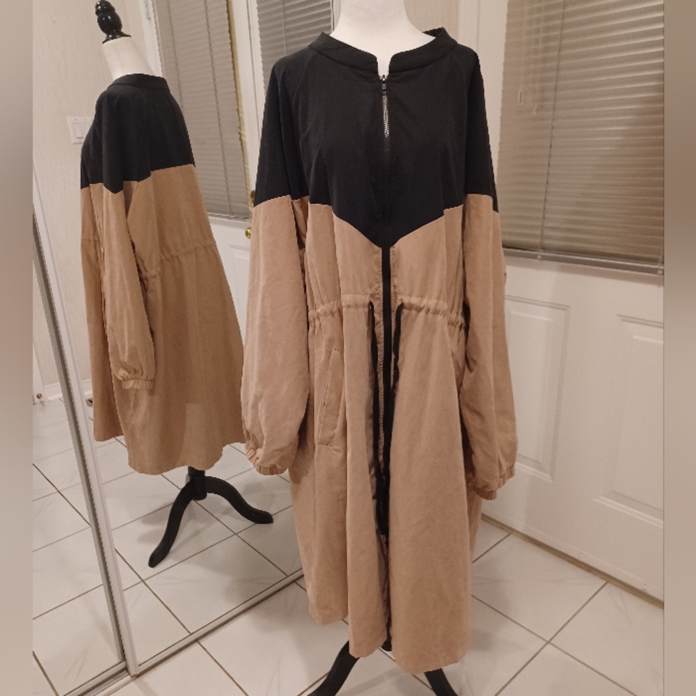 Two Tone Long Drawstring Waist